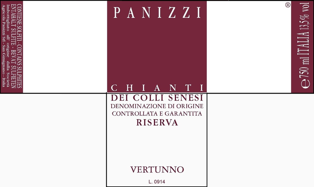 [FE26-092] Chianti Colli Senesi Vertuno Riserva - Panizzi || Sangiovese